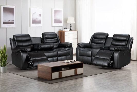 Roma 3+2 Leather Manual Recliners