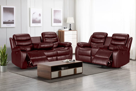 Roma 3+2 Leather Manual Recliners