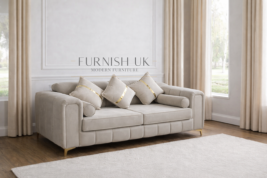 Luxe Gold Velvet (3 Seater Sofa )