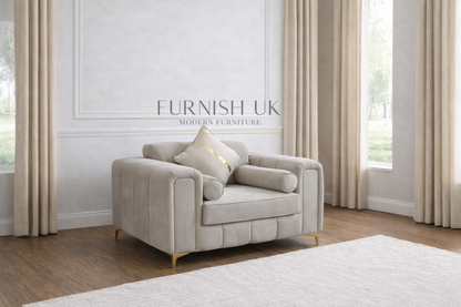 Luxe Gold Velvet (1 Seater Sofa)