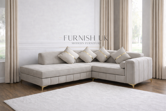 Luxe Gold Velvet (Open Arm Corner (Right-hand side)